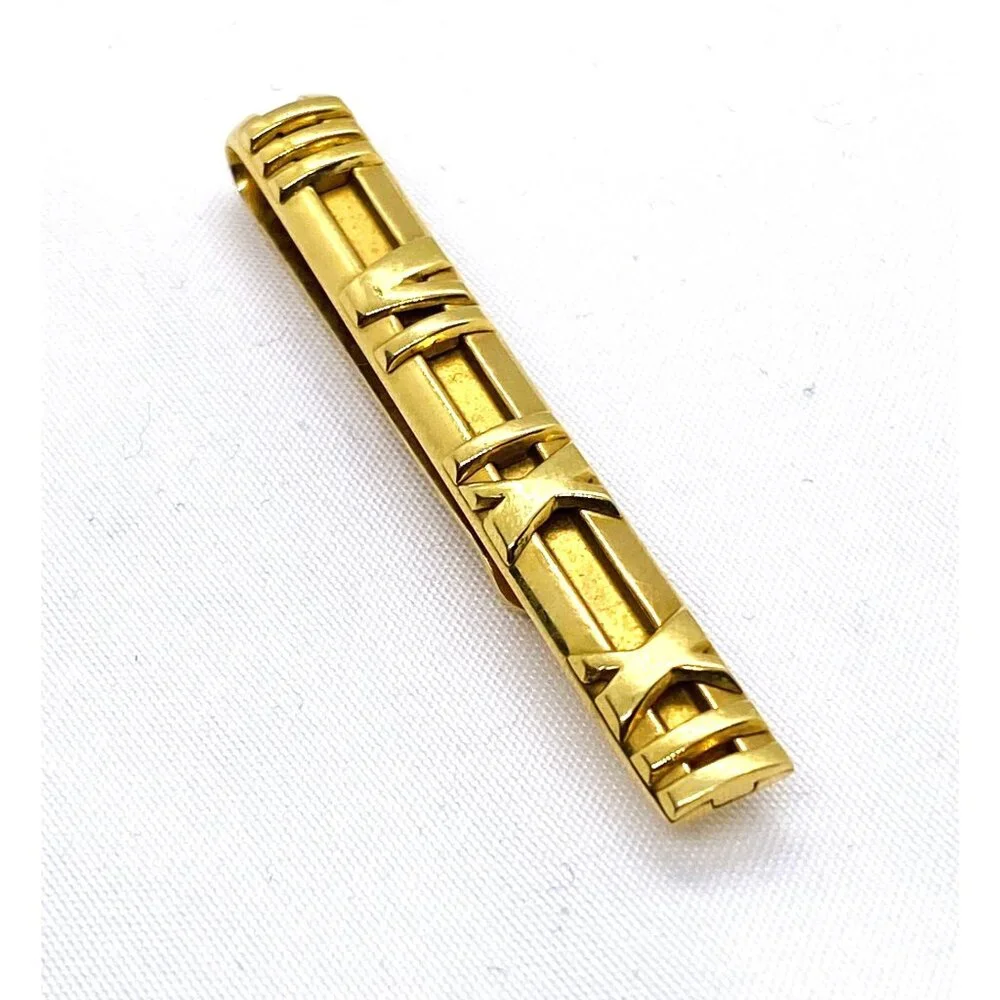 Tiffany & Co 18K Yellow Gold Atlas Roman Numeral Money Clip